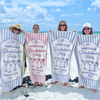 Personalized Beach Towel - Summer Vacation And Travel Gifts For Best Friends, Family - Beach Hair, Bachelorette Flair