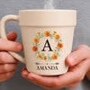 Personalized Plant Pot Ceramic Mug - Gifts For Gardeners - Shhh, My Flowers Are Sleeping