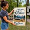 Personalized Flag - Summer Vacation Gifts For Campers, Family - Adventure Awaits