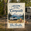 Personalized Flag - Summer Vacation Gifts For Campers, Family - Adventure Awaits