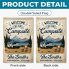 Personalized Flag - Summer Vacation Gifts For Campers, Family - Adventure Awaits