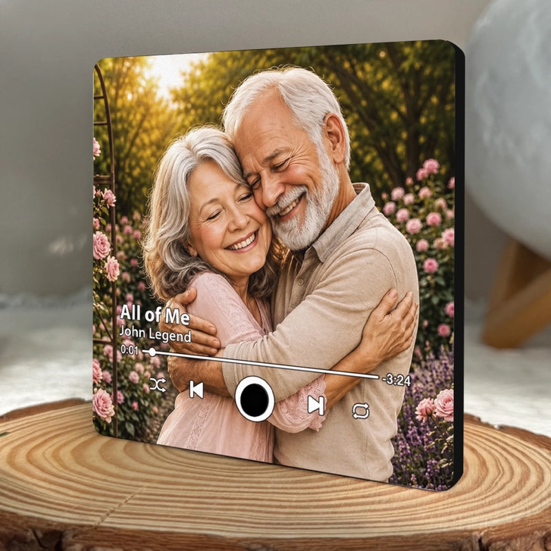 Personalized Photo Music Fridge Magnet - Can Play Songs - Anniversary Wedding Gifts For Couple - You Are My Favorite Tune