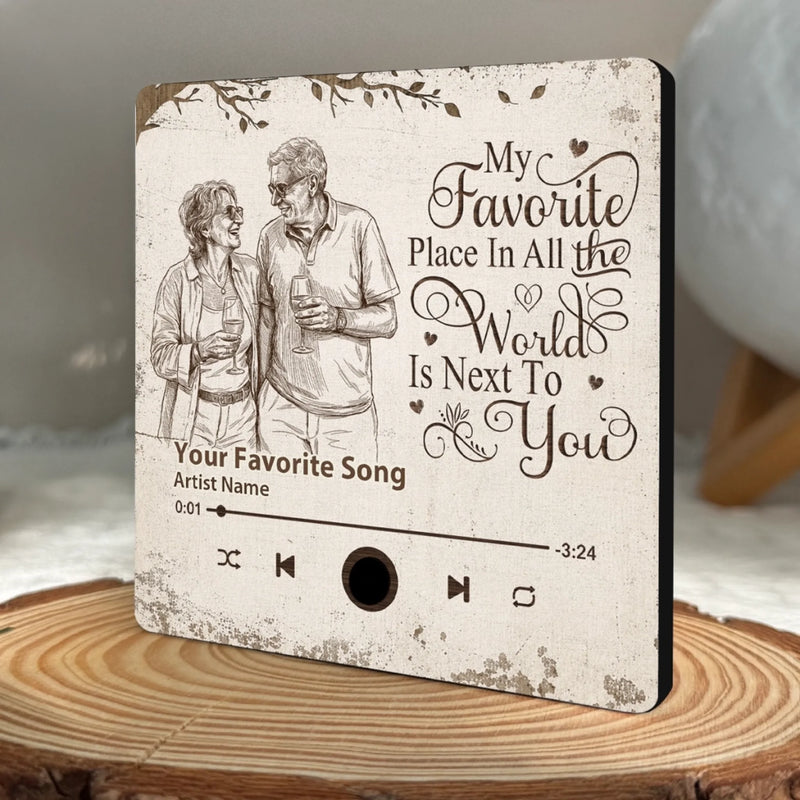 Personalized Photo Music Fridge Magnet - Can Play Songs - Anniversary Wedding Gifts For Couple - Blessed With Endless Love