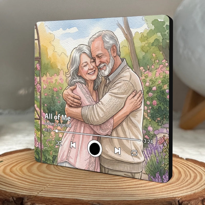 Personalized Photo Music Fridge Magnet - Can Play Songs - Anniversary Wedding Gifts For Couple - Eternal Sunshine Together