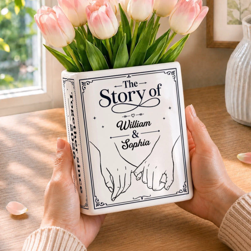 Personalized Book Vase - Anniversary Wedding Gifts For Couple – The Story Of Us