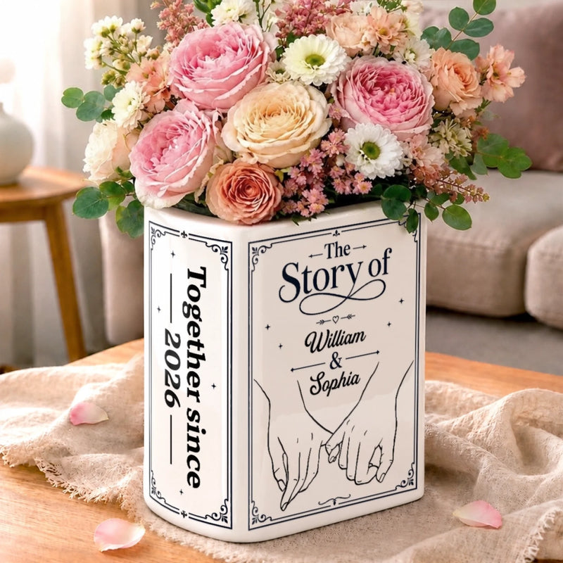 Personalized Book Vase - Anniversary Wedding Gifts For Couple – The Story Of Us