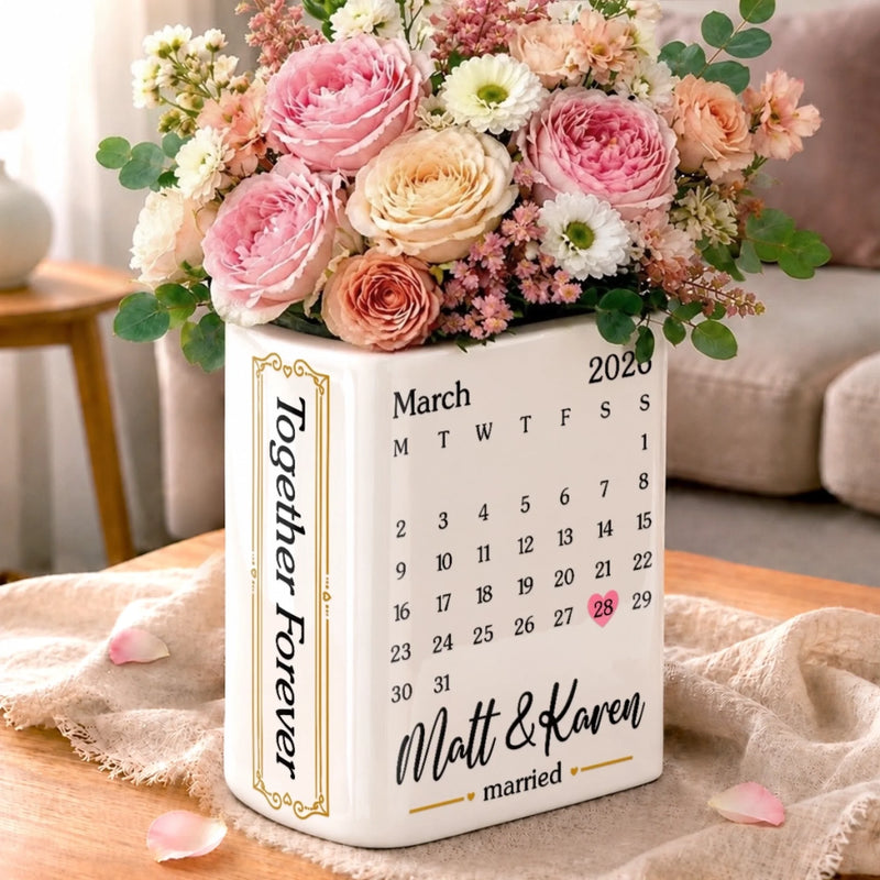 Personalized Book Vase - Anniversary Wedding Gifts For Couple – By Your Side Every Day