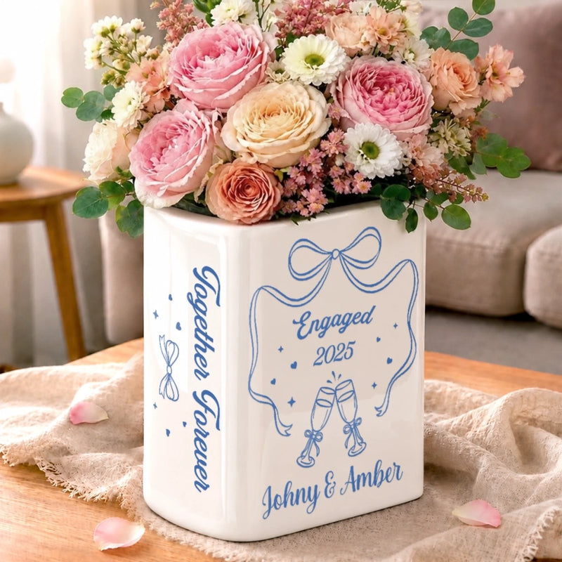 Personalized Book Vase - Anniversary Wedding Gifts For Couple – Congratulations On Our Love