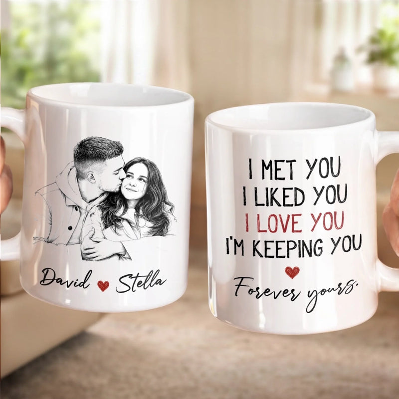 Personalized Photo Mug – Anniversary Wedding Gifts For Couple – I Liked You I Love You
