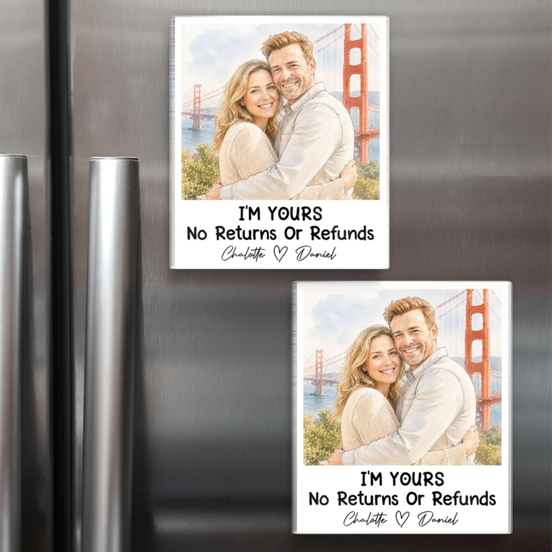 Personalized Photo Acrylic Fridge Magnet - Anniversary Wedding Gifts For Couple - Every Love Story Is Beautiful