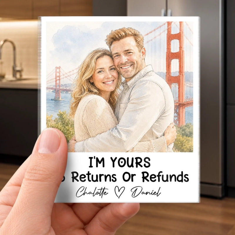 Personalized Photo Acrylic Fridge Magnet - Anniversary Wedding Gifts For Couple - Every Love Story Is Beautiful