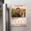 Personalized Photo Acrylic Fridge Magnet - Anniversary Wedding Gifts For Couple - Two Hearts, One Soul