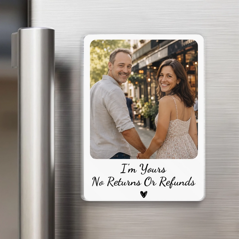 Personalized Photo Acrylic Fridge Magnet - Anniversary Wedding Gifts For Couple - Years Pass, Love Remains