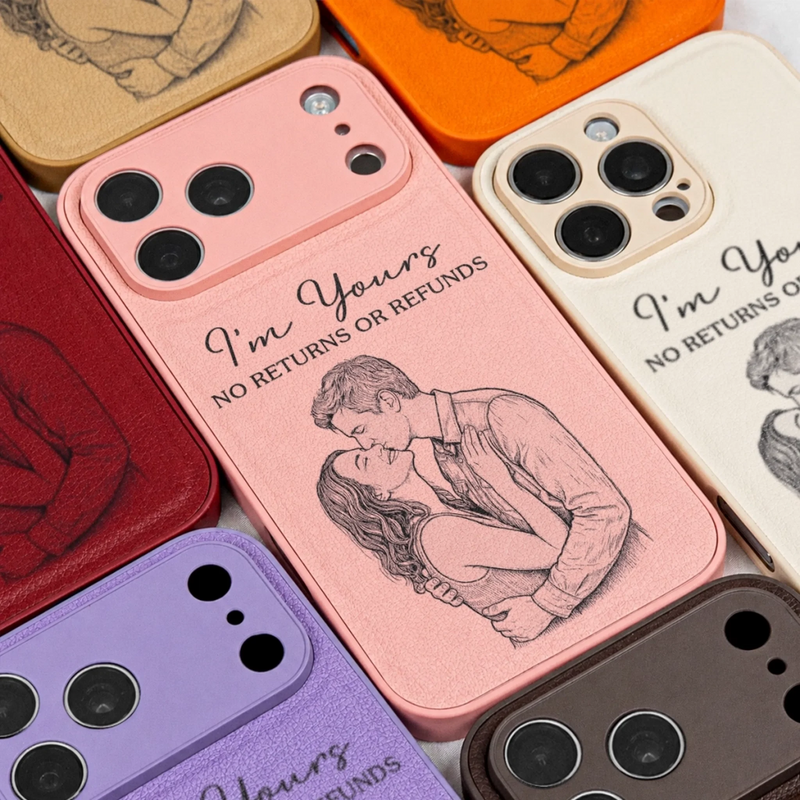 Personalized Photo Leather Phone Case – Anniversary Wedding Gifts For Couple – You & Me We Got This