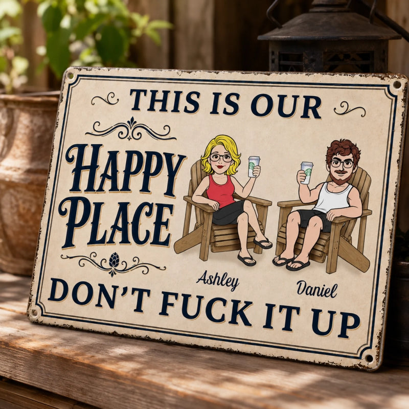Personalized Home Decor Metal Sign - Anniversary Wedding Gifts For Couple - You're Stuck With Me Now