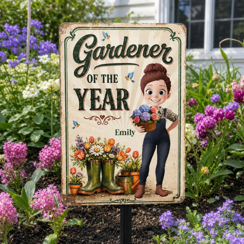 Personalized Metal Sign – Garden Gifts For Gardeners – Greenery Is My Therapy