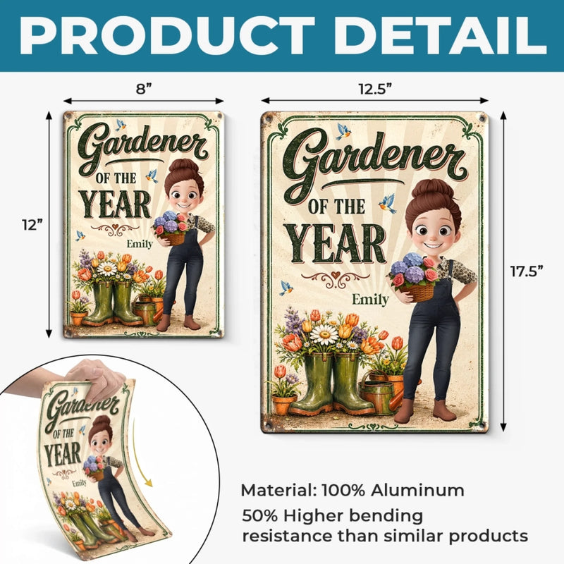 Personalized Metal Sign – Garden Gifts For Gardeners – Greenery Is My Therapy
