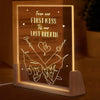 Personalized Shaped 3D LED Walnut Night Light - Anniversary Wedding Gifts For Couple - I'm Keeping You, Forever Yours