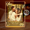 Personalized Photo Shaped 3D LED Walnut Night Light - Anniversary Wedding Gifts For Couple - You & Me Forever & Always