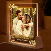 Personalized Photo Shaped 3D LED Walnut Night Light - Anniversary Wedding Gifts For Couple - You & Me Forever & Always
