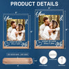 Personalized Photo Shaped 3D LED Walnut Night Light - Anniversary Wedding Gifts For Couple - You & Me Forever & Always