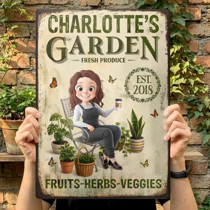 Personalized Metal Sign – Garden Gifts For Gardeners – My Little Green Paradise