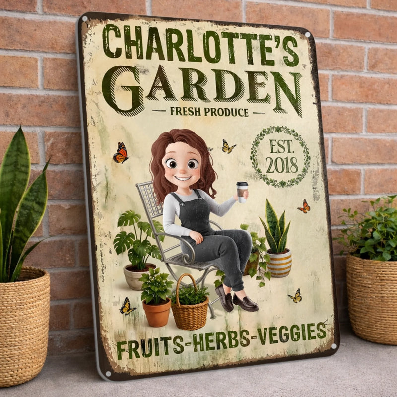 Personalized Metal Sign – Garden Gifts For Gardeners – My Little Green Paradise