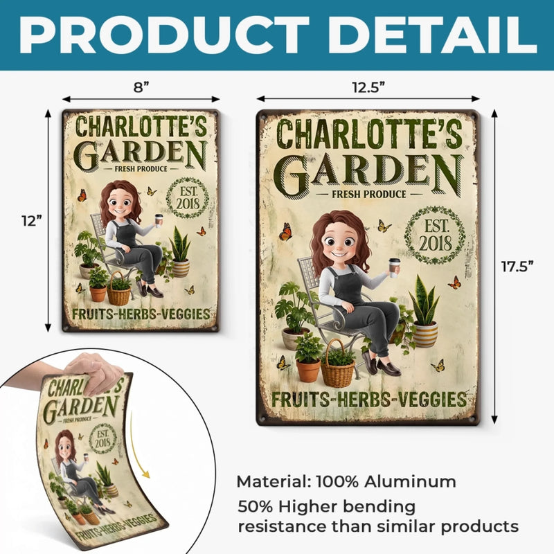 Personalized Metal Sign – Garden Gifts For Gardeners – My Little Green Paradise