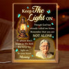 Personalized Photo Shaped 3D LED Walnut Night Light - Memorial Sympathy Gift - You Are Not Alone