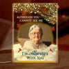 Personalized Photo Shaped 3D LED Walnut Night Light - Memorial Sympathy Gift - We're Always With You