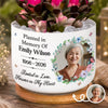 Personalized Photo Home Decor Ceramic Plant Pot - Memorial Sympathy Gifts - Forever Loved Never Forgotten