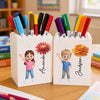 Personalized Kids Brick-Style Pen Holder - Back To School Gifts For Kids - Back To Fun