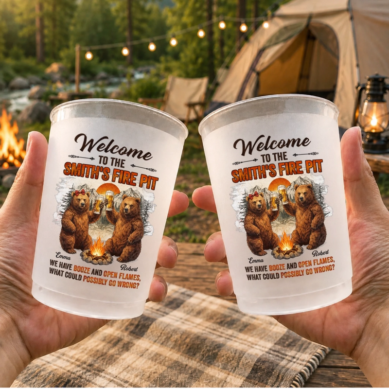 Personalized Party Cups – Camping Gifts For Campers, Couple – Lucky To Have You