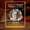 Personalized Photo Shaped 3D LED Walnut Night Light - Memorial Sympathy Gift - Forever in Our Hearts