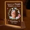 Personalized Photo Shaped 3D LED Walnut Night Light - Memorial Sympathy Gift - Forever in Our Hearts