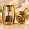 Personalized Photo Memorial Urn - Memorial Sympathy Gifts – Safe In The Arms Of Jesus