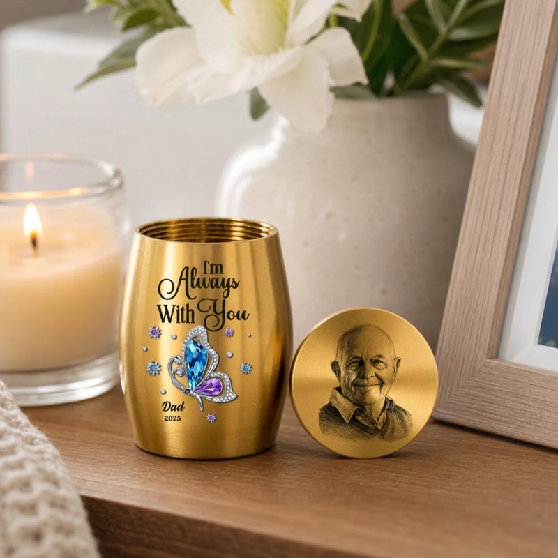 Personalized Photo Memorial Urn - Memorial Sympathy Gifts – Always With You