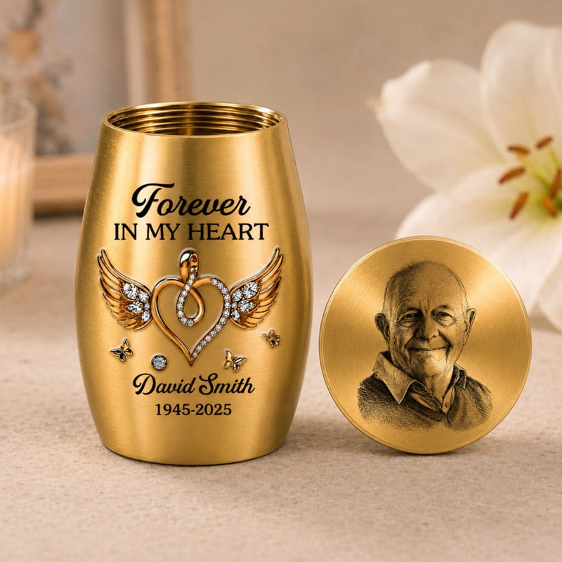 Personalized Photo Memorial Urn - Memorial Sympathy Gifts – Forever In My Heart