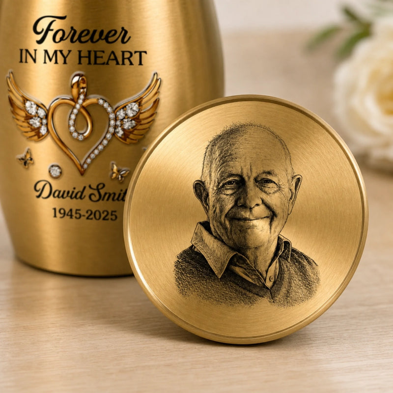 Personalized Photo Memorial Urn - Memorial Sympathy Gifts – Forever In My Heart