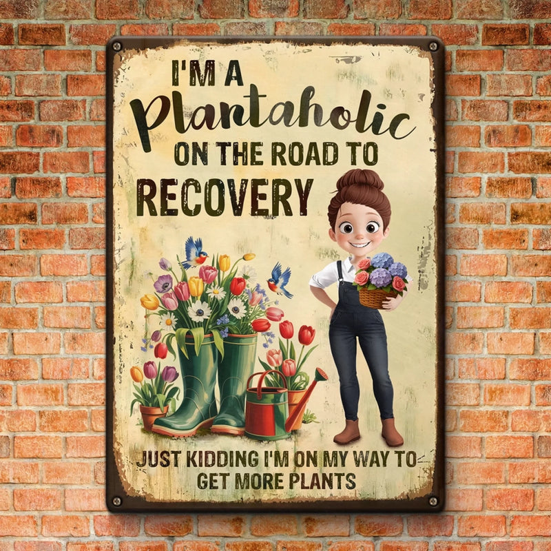 Personalized Metal Sign – Garden Gifts For Gardeners – Plantaholic And Proud Of It