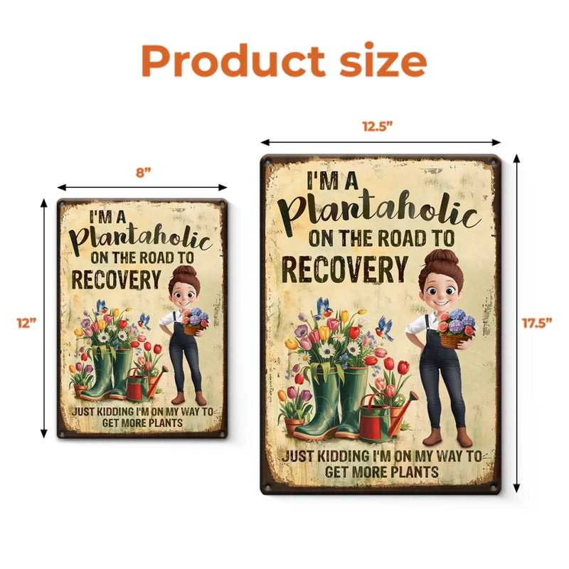 Personalized Metal Sign – Garden Gifts For Gardeners – Plantaholic And Proud Of It