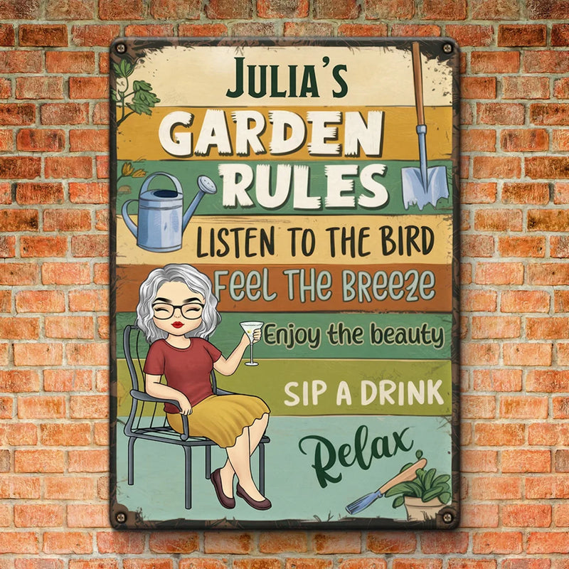 Personalized Metal Sign – Garden Gifts For Gardeners – Enjoy The Beauty