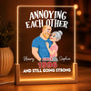 Personalized Shaped 3D LED Walnut Night Light - Anniversary Wedding Gifts For Couple - Annoying Each Other For Life