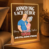 Personalized Shaped 3D LED Walnut Night Light - Anniversary Wedding Gifts For Couple - Annoying Each Other For Life