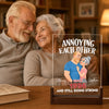Personalized Shaped 3D LED Walnut Night Light - Anniversary Wedding Gifts For Couple - Annoying Each Other For Life
