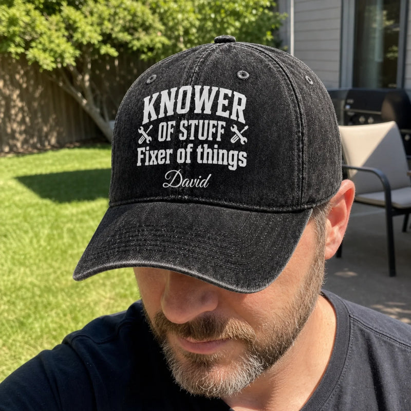 Personalized Cap - Gifts For Dad, Husband - Fixer Of Things