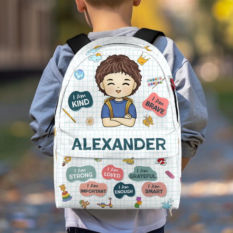 Personalized Kid Backpack - Back To School Gift For Kid - I Am Loved