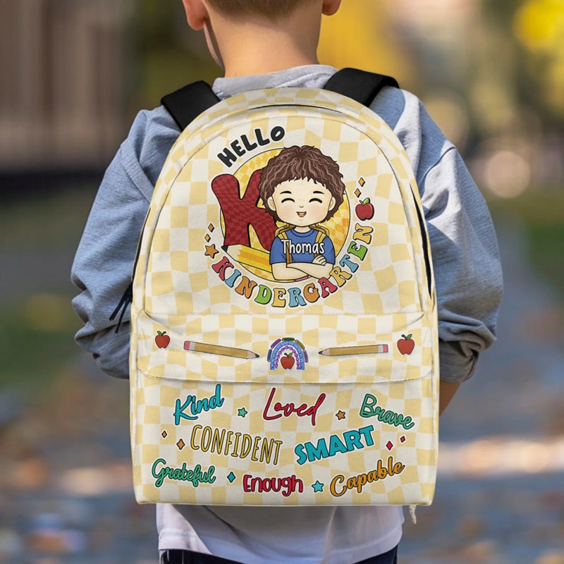 Personalized Kid Backpack - Back To School Gift For Kid - First Day Of School! Wake Up!
