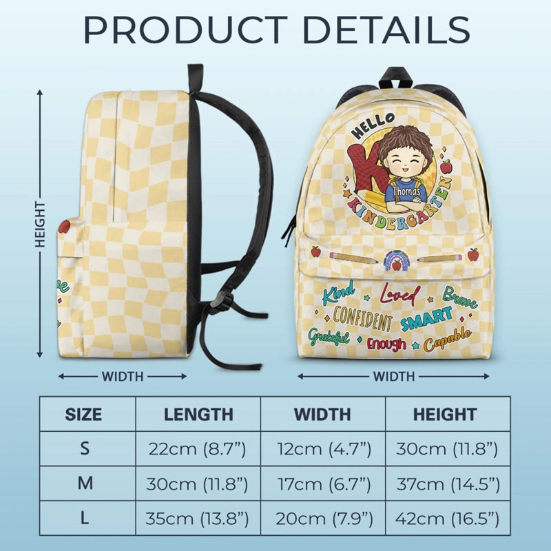 Personalized Kid Backpack - Back To School Gift For Kid - First Day Of School! Wake Up!