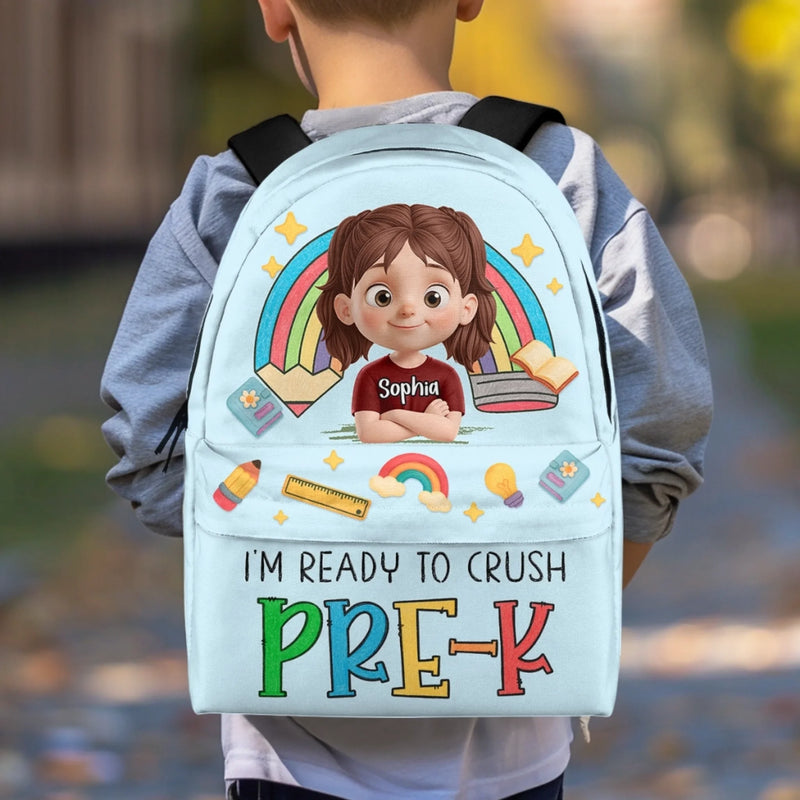 Personalized Kid Backpack - Back To School Gift For Kid - Ready To Learn Big Things